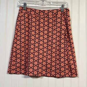 TAIL White Label Orange Geometric Pattern A Line Athleisure Skort Women's S